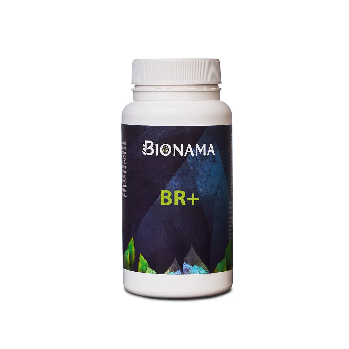 Envase de suplemento Bionama BR+ en cápsulas, ideal para limpiar las vías respiratorias de manera natural y efectiva.