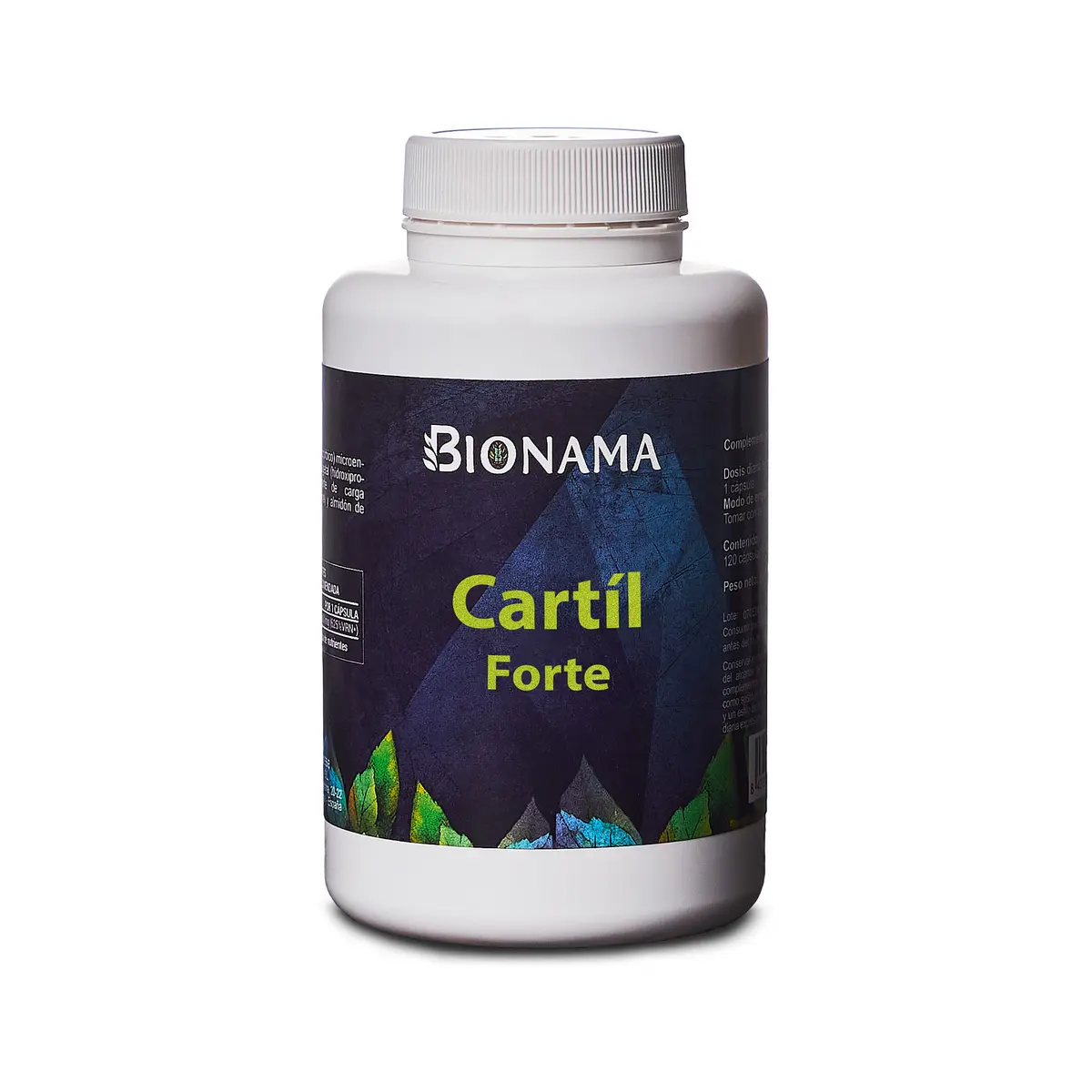 Suplemento Cartil Forte en cápsulas Bionama, ideal para el cuidado de las articulaciones y la salud del cartílago.