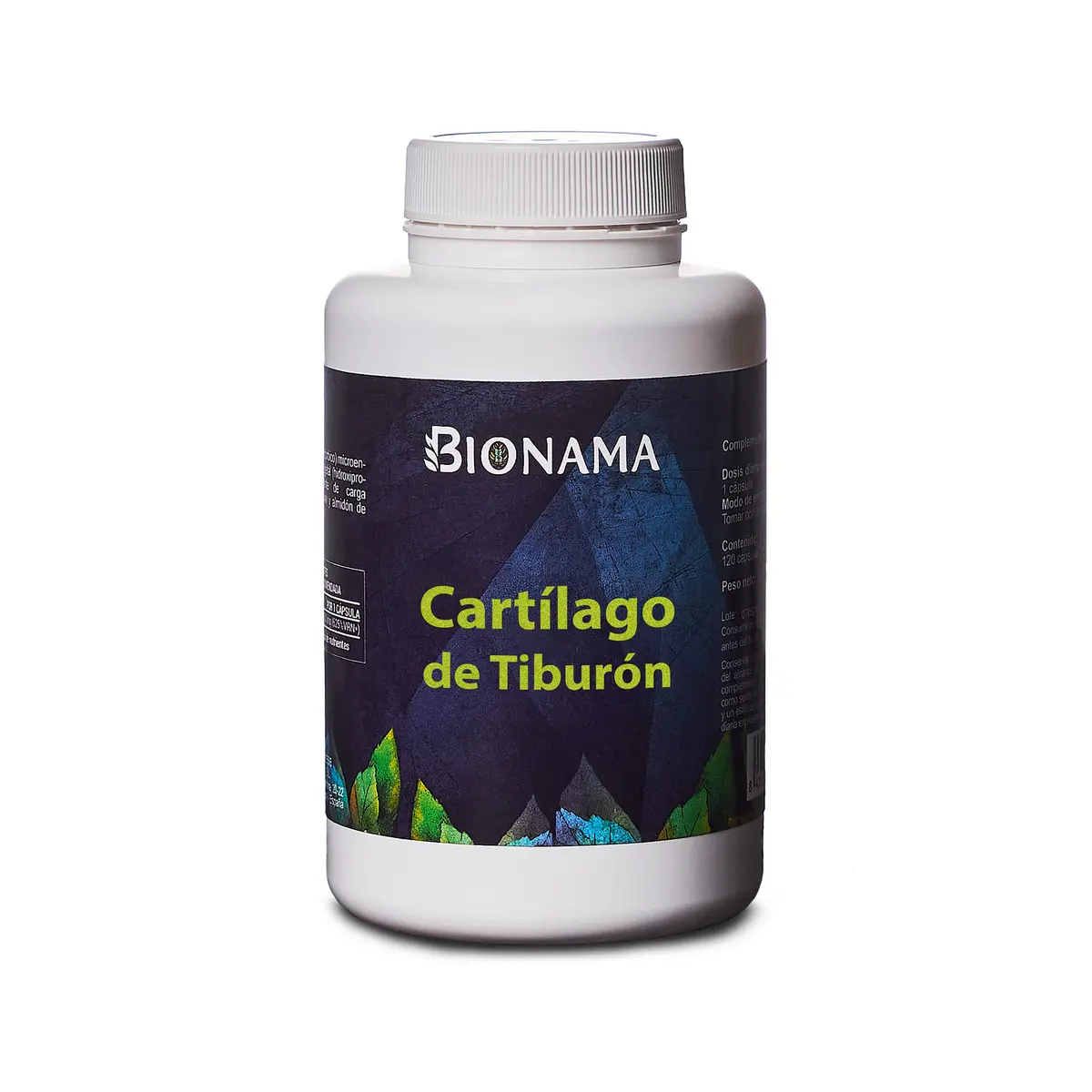 Cartílago de tiburón en cápsulas Bionama, ideal para fortalecer y regenerar tus cartílagos de forma natural.