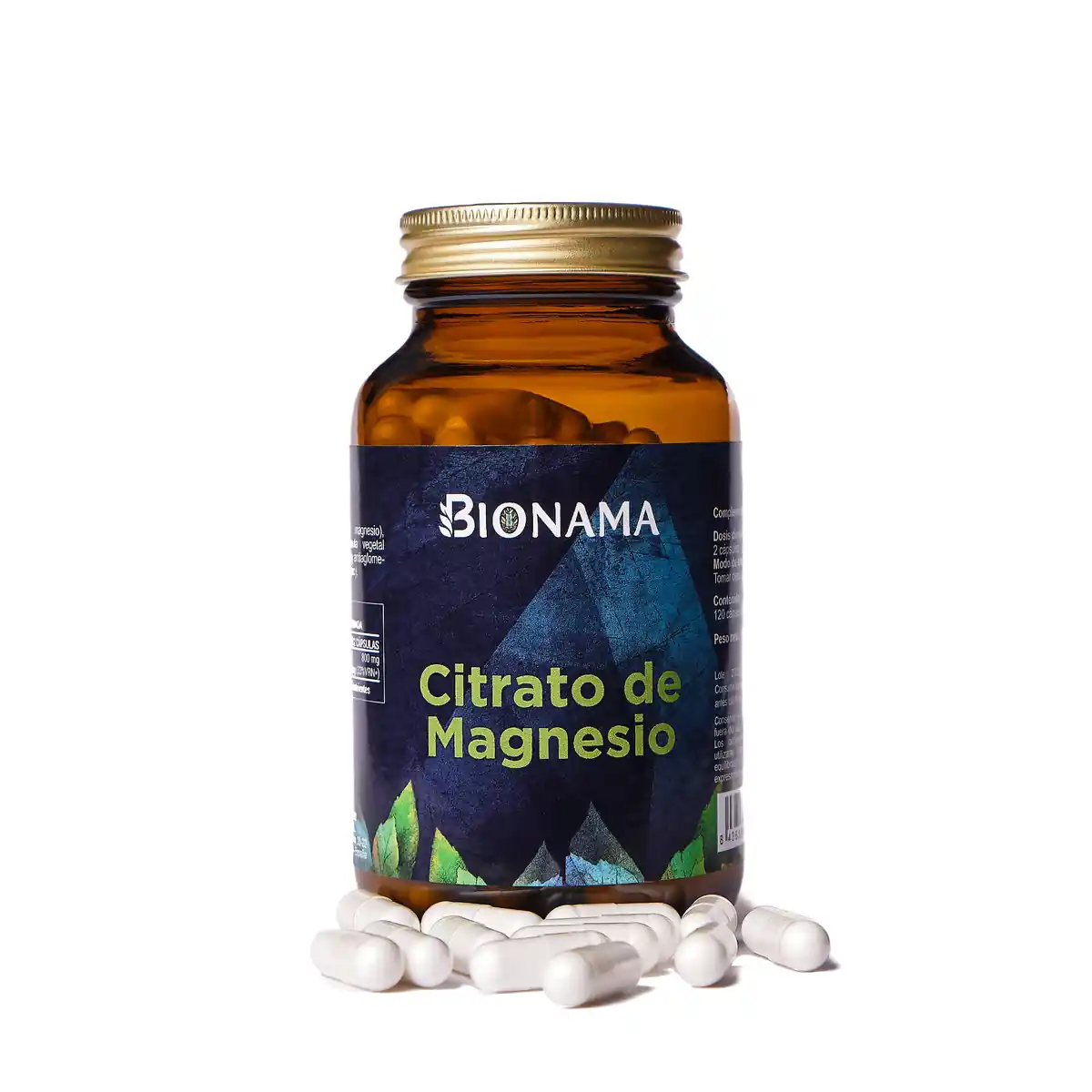 Cápsulas de Citrato de Magnesio Bionama, esenciales para el desarrollo óseo y muscular. Suplemento natural y efectivo.