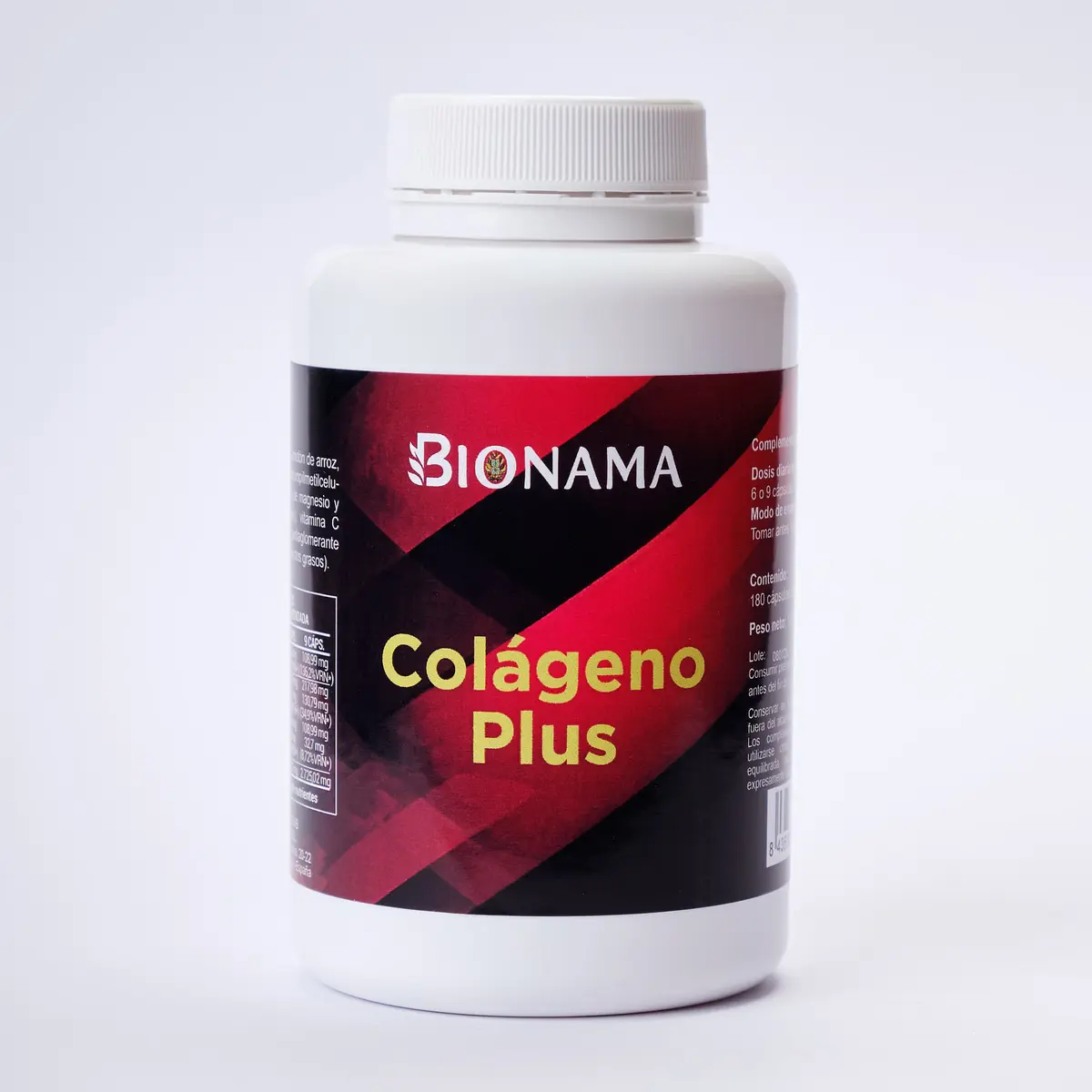 Suplemento de colágeno en cápsulas Bionama, ideal para mejorar la salud de piel, cabello y articulaciones.