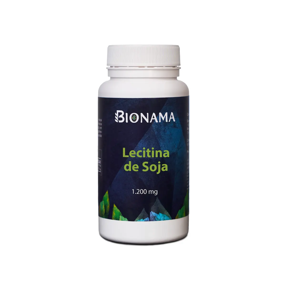 Bote de Lecitina de Soja 1200mg de Bionama, ideal para mejorar la salud del cerebro y el corazón.