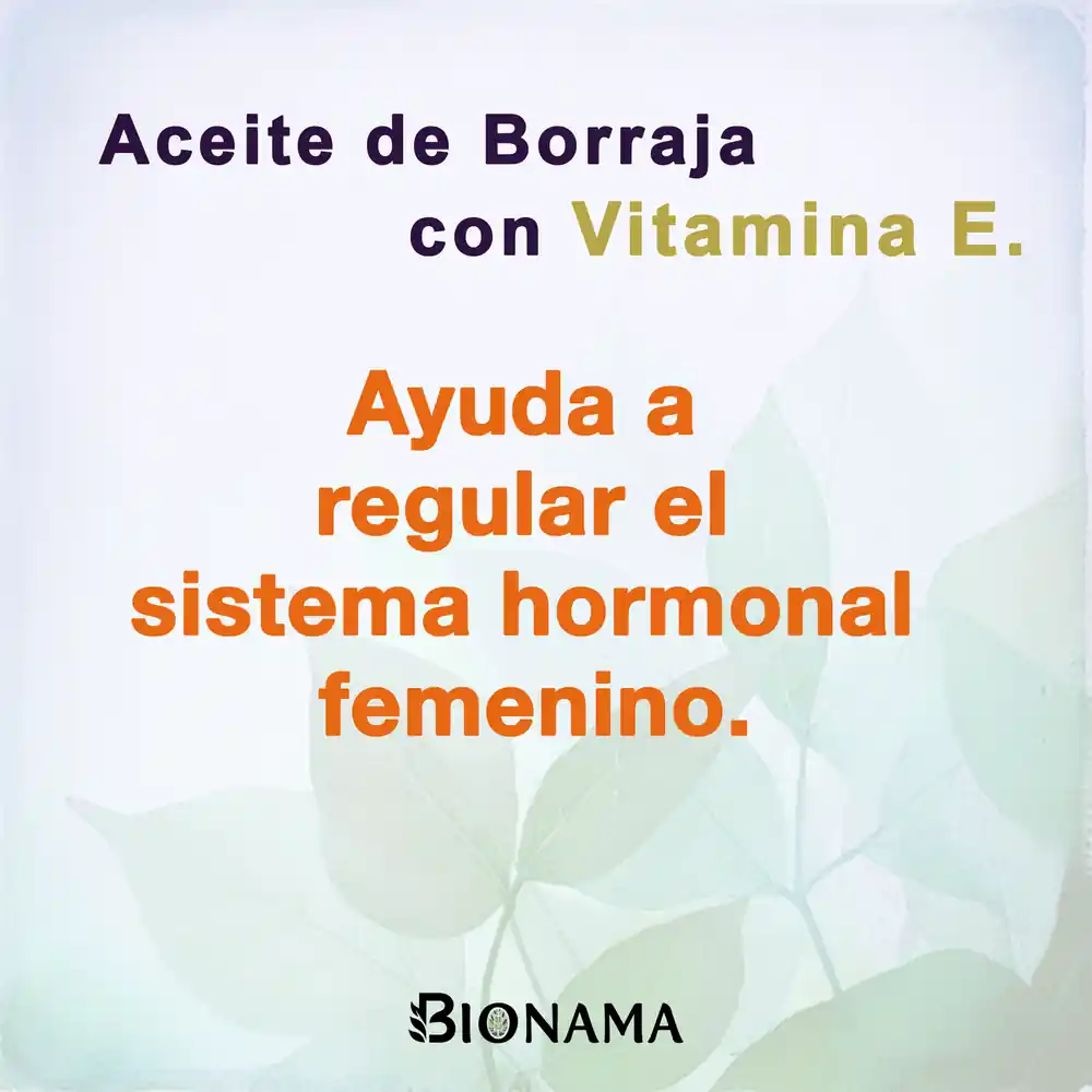 Ficha con propiedades de las perlas de aceite de Borraja de Bionama.