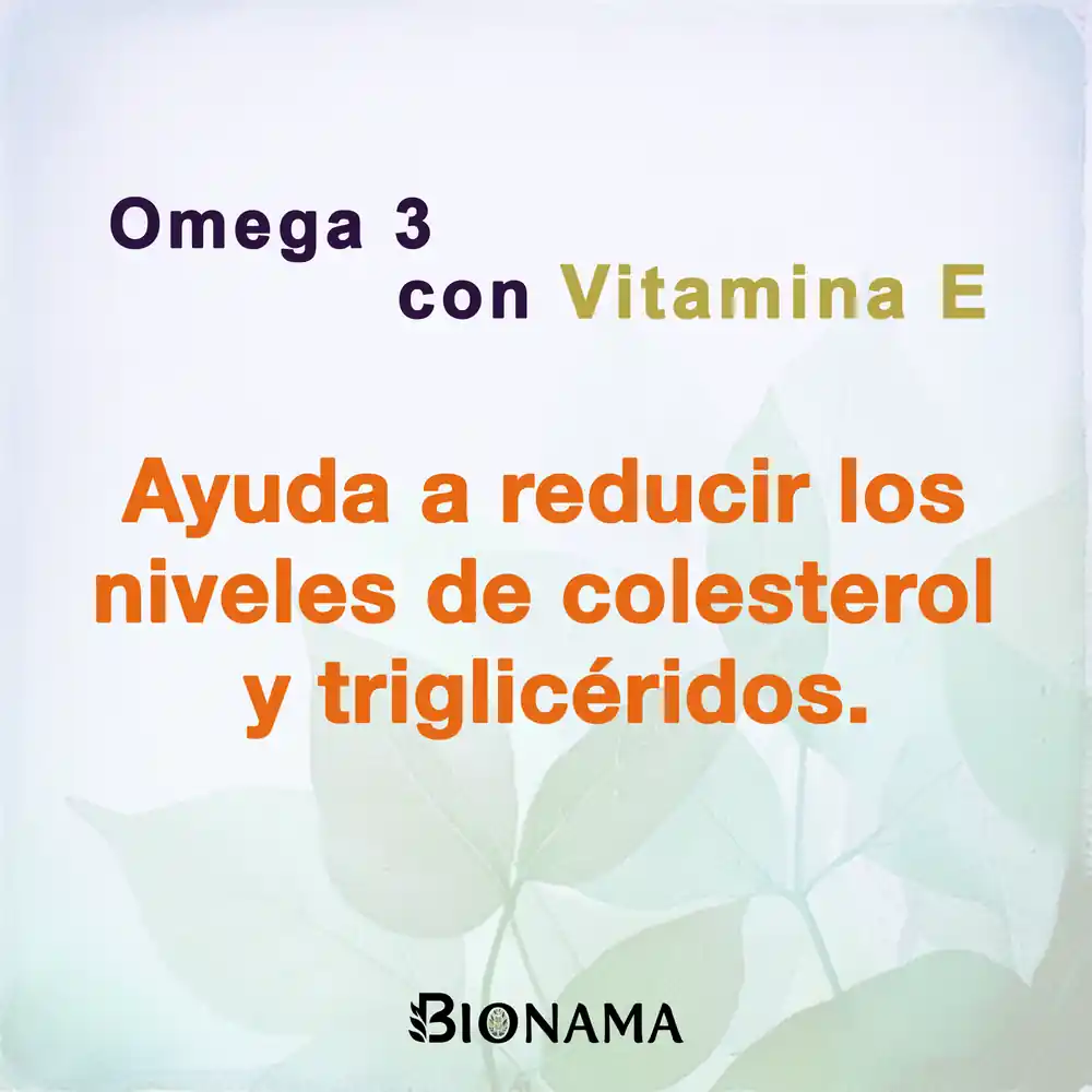 Ficha con propiedades de las perlas de Omega 3 de Bionama