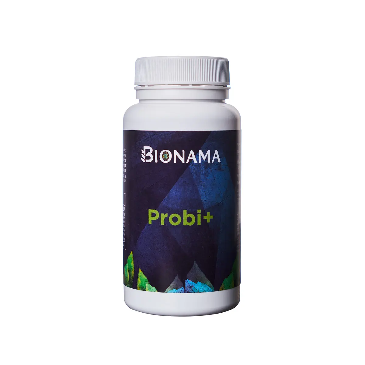 Bote de suplemento probiótico Probi+ de Bionama en cápsulas, ideal para mantener la flora intestinal saludable.